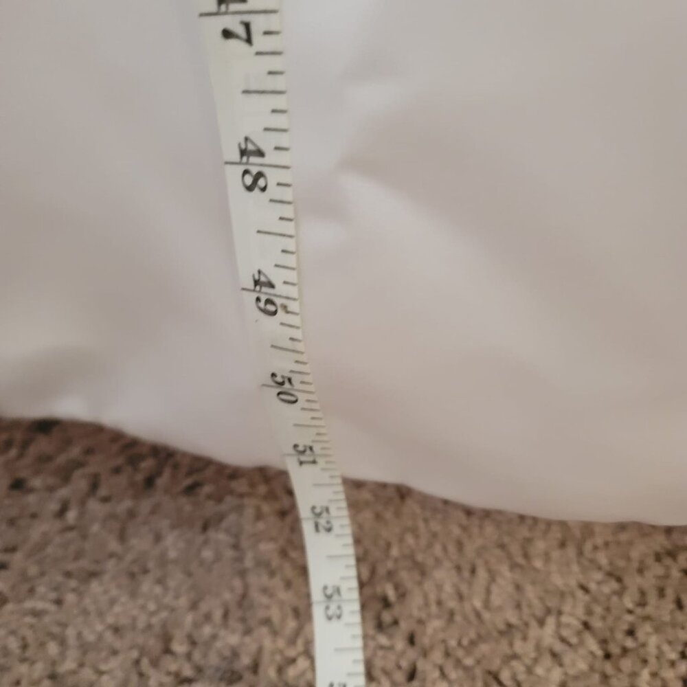 Size 18 Long A Line Wedding Dress V Neck Train Bridal Gown - Picture 12 of 16